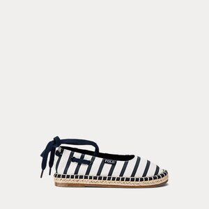 Ralph Lauren Pyper Striped Canvas Espadrille Child 12 1/2 Retail: $75.00